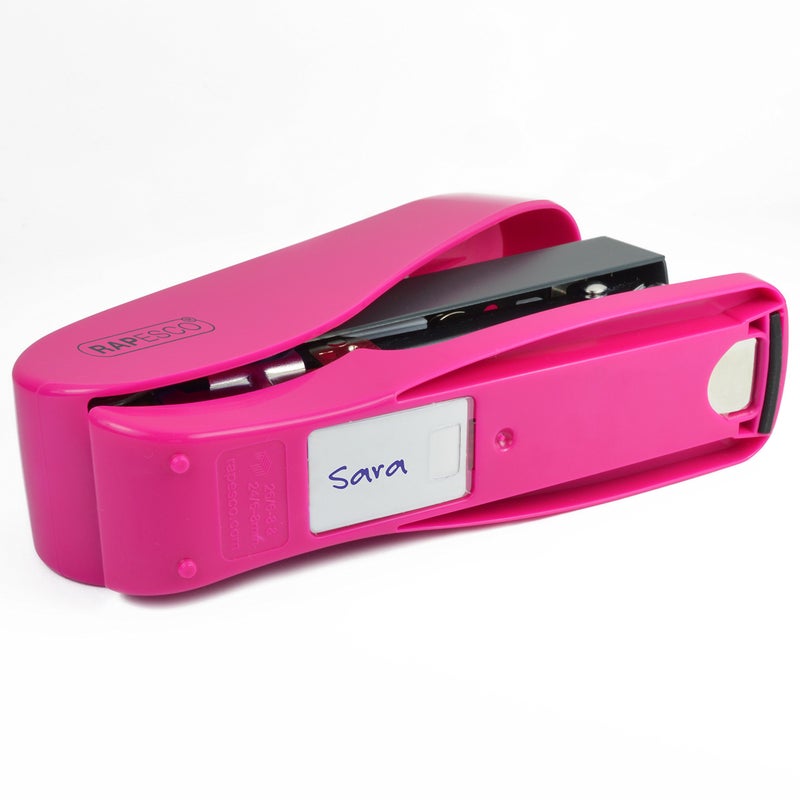 Rapesco 1468 Luna Less Effort Desktop Stapler with 2000 Staples, Type 24 High-Capacity 5/16" and 1/4" Staples, 50 Sheet Capacity, Half-Strip Magazine, No Effort, Hot Pink - Image 4